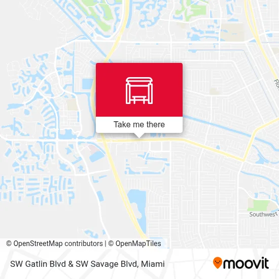 SW Gatlin Blvd & SW Savage Blvd map