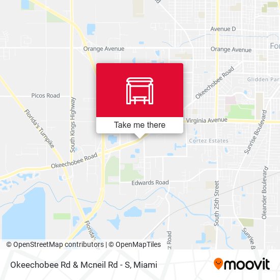 Okeechobee Rd & Mcneil Rd - S map