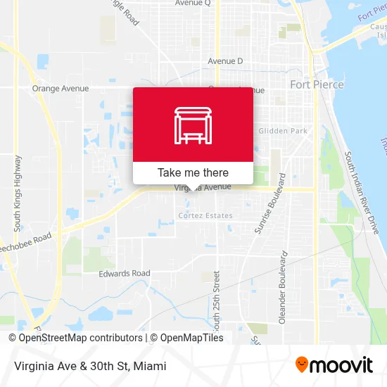 Virginia Ave & 30th St map