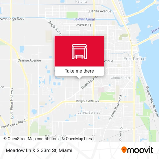 Meadow Ln & S 33rd St map