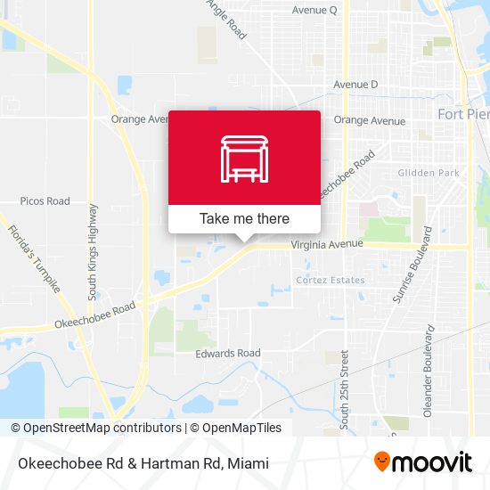 Okeechobee Rd & Hartman Rd map