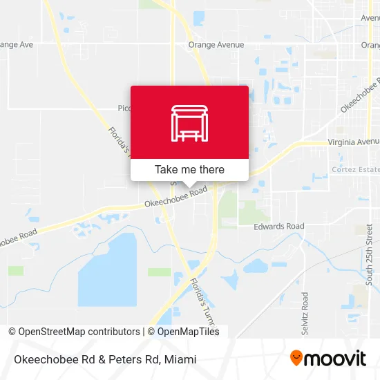 Okeechobee Rd & Peters Rd map