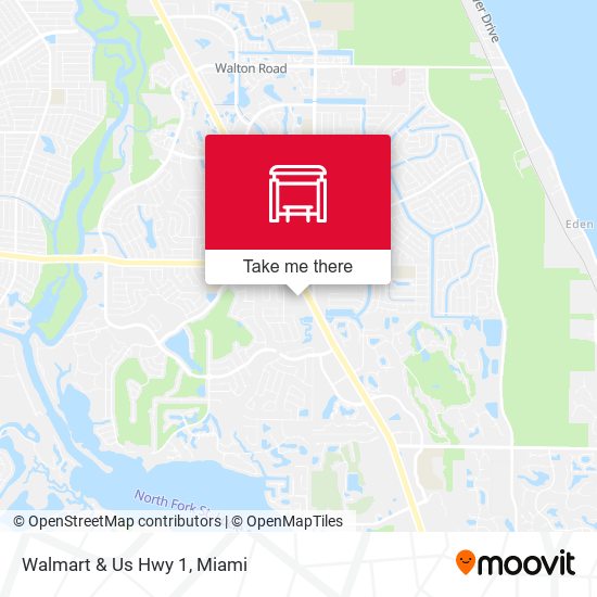 Walmart & Us Hwy 1 map