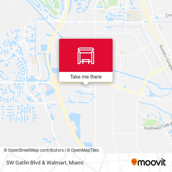 SW Gatlin Blvd & Walmart map