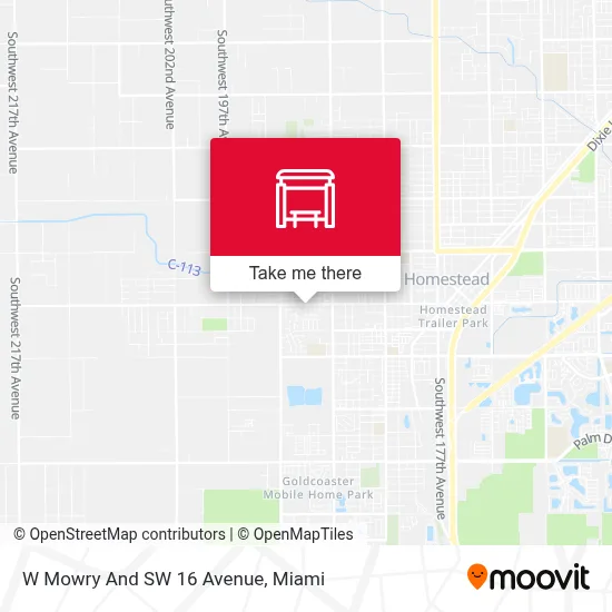 W Mowry And SW 16 Avenue map