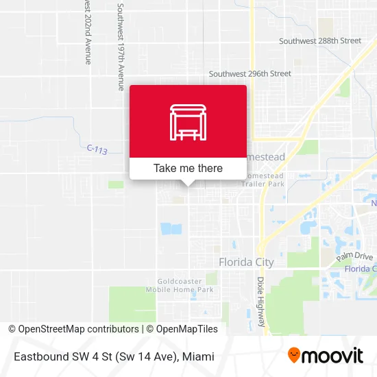 Mapa de Eastbound SW 4 St (Sw 14 Ave)