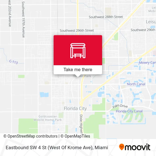 Eastbound SW 4 St (West Of Krome Ave) map
