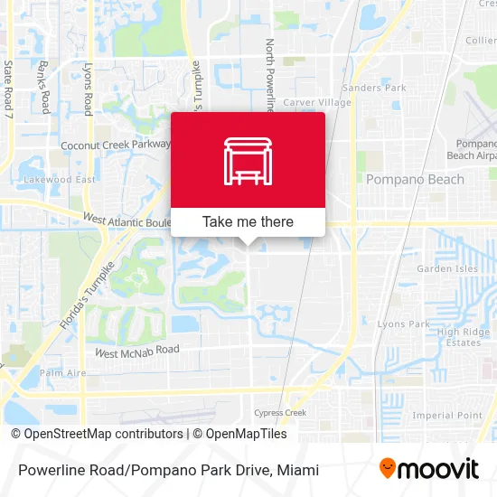 Powerline Road / Pompano Park Drive map