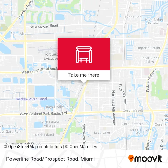 Powerline Road/Prospect Road map