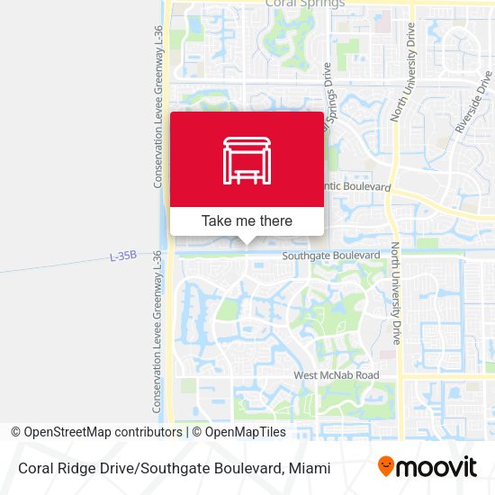 Coral Ridge Drive / Southgate Boulevard map