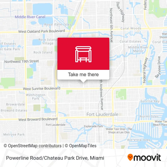 Powerline Road / Chateau Park Drive map