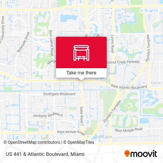 US 441 & Atlantic Boulevard map
