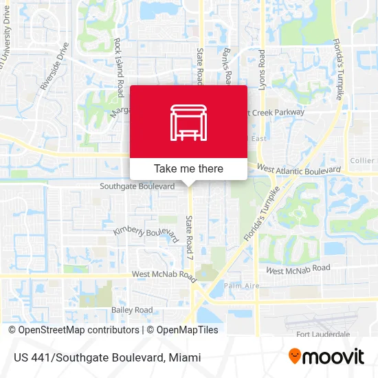 US 441/Southgate Boulevard map