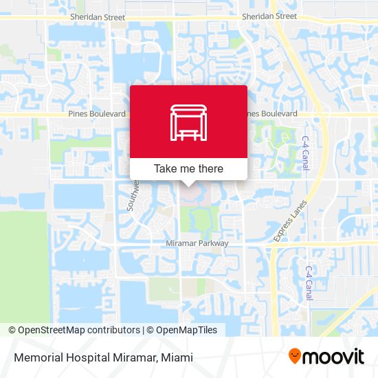 Memorial Hospital Miramar map