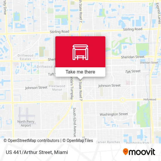 US 441/Arthur Street map