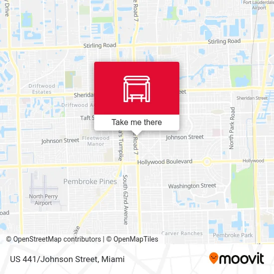 US 441/Johnson Street map