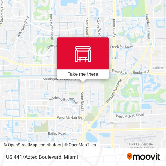US 441/Aztec Boulevard map