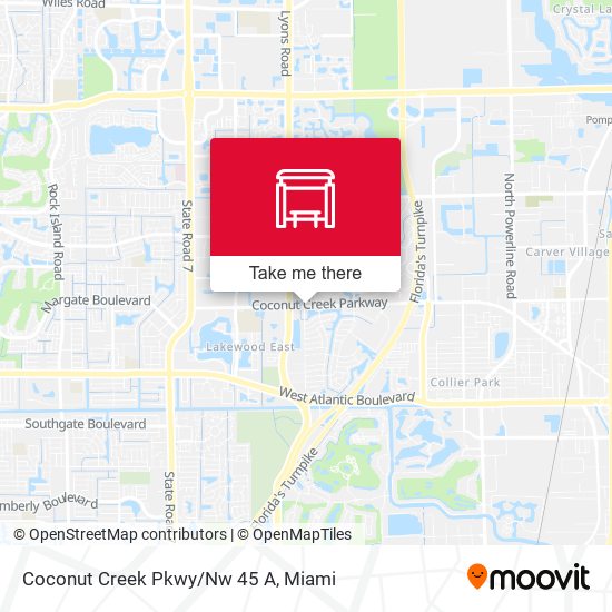 Coconut Creek Pkwy/Nw 45 A map