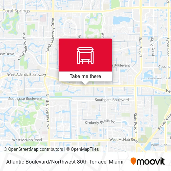 Atlantic Boulevard / Northwest 80th Terrace map