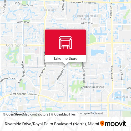 Riverside Drive / Royal Palm Boulevard (North) map