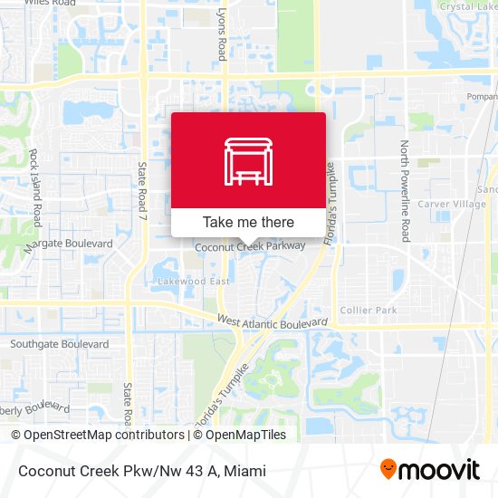 Coconut Creek Pkw/Nw 43 A map