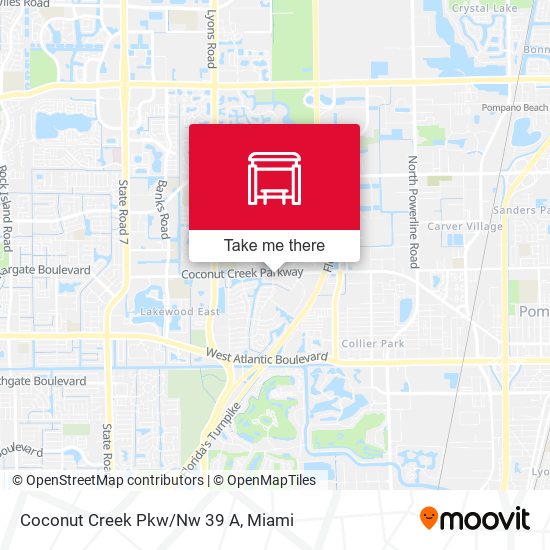 Coconut Creek Pkw/Nw 39 A map