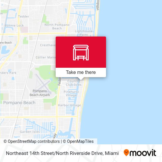 Northeast 14th Street / North Riverside Drive map