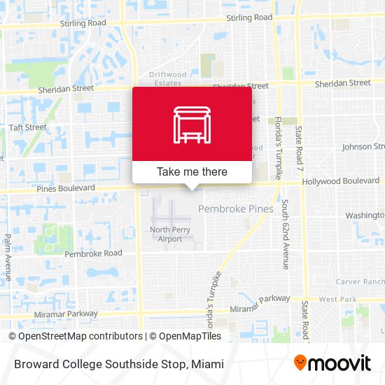 Broward College Southside Stop map