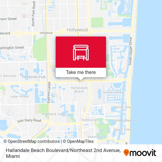 Mapa de Hallandale Beach Boulevard / Northeast 2nd Avenue