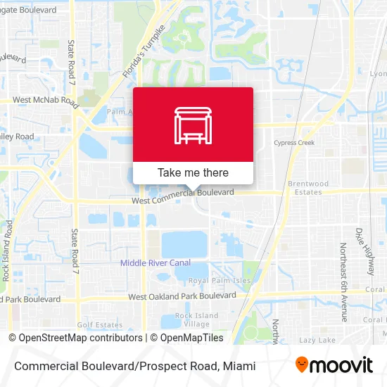 Commercial Boulevard / Prospect Road map
