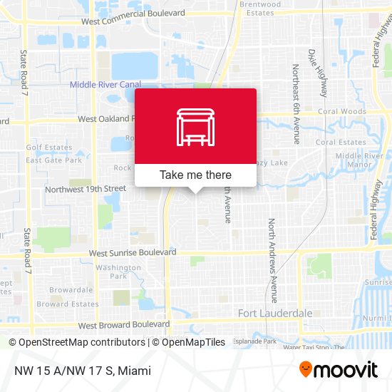 Northwest 15th Avenue / Northwest 17th Street map