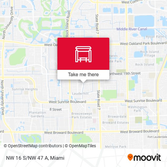 Northwest 16th Street / Northwest 47th Avenue map
