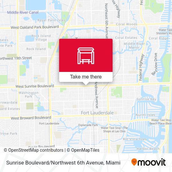 Mapa de Sunrise Boulevard / Northwest 6th Avenue