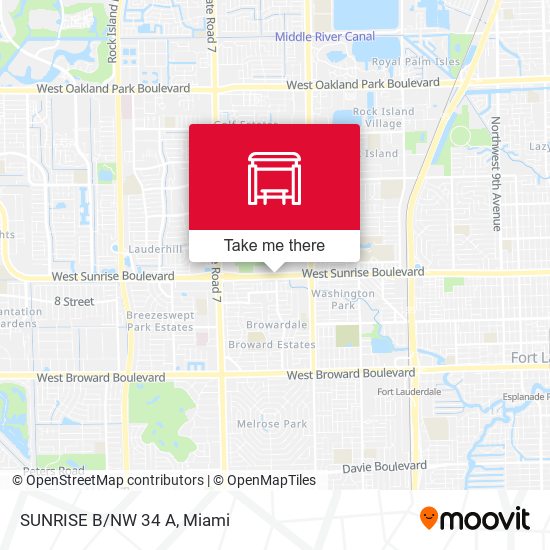 Sunrise Boulevard / Northwest 34th Avenue map