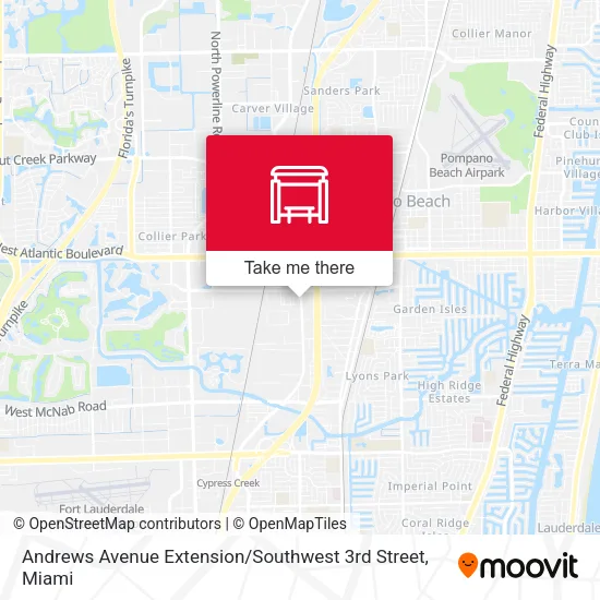 Andrews Avenue Extension / Southwest 3rd Street map