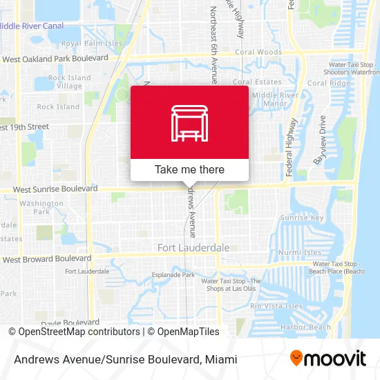 Andrews Avenue / Sunrise Boulevard map