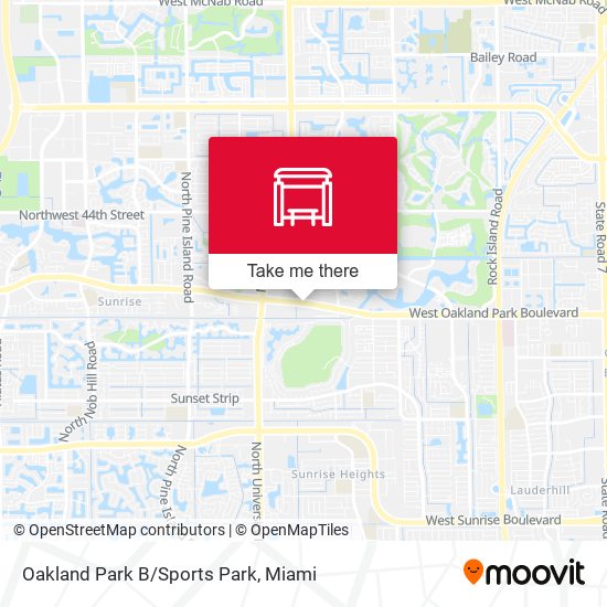 Oakland Park B/Sports Park map
