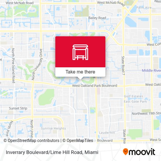 Mapa de Inverrary Boulevard / Lime Hill Road