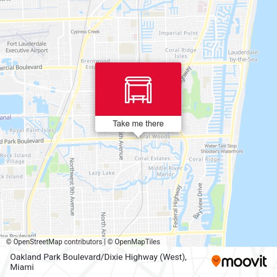 Mapa de Oakland Park Boulevard / Dixie Highway (West)