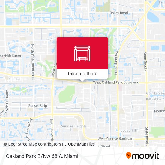 Mapa de Oakland Park B/Nw 68 A