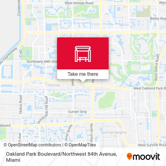 Oakland Park Boulevard / Northwest 84th Avenue map