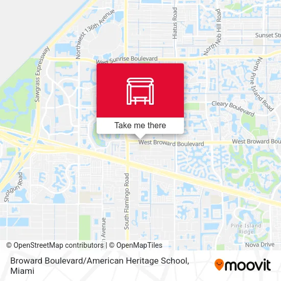 Broward Boulevard / American Heritage School map