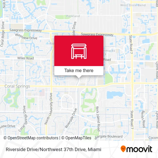 Mapa de Riverside Drive / Northwest 37th Drive