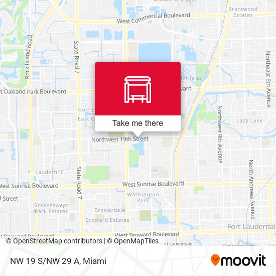 Northwest 19th Street / Northwest 29th Avenue map