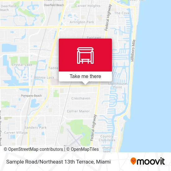 Sample Road / Northeast 13th Terrace map