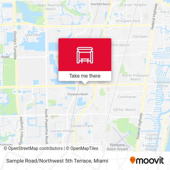 Sample Road / Northwest 5th Terrace map