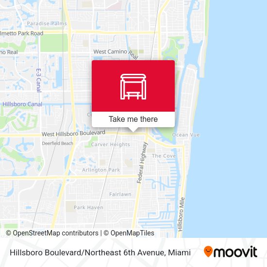 Mapa de Hillsboro Boulevard / Northeast 6th Avenue