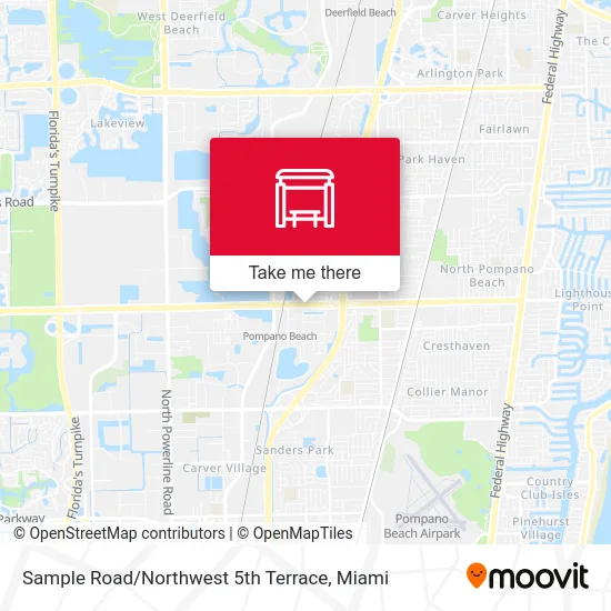 Sample Road / Northwest 5th Terrace map