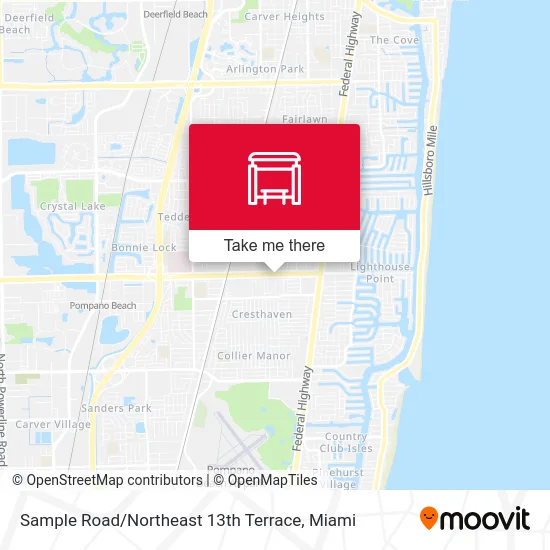 Sample Road / Northeast 13th Terrace map