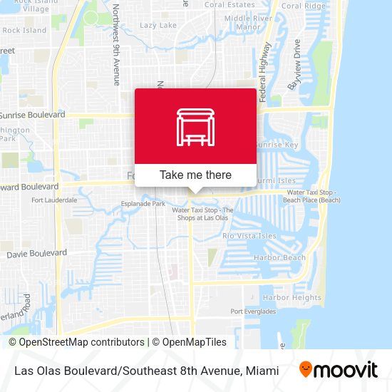 Las Olas Boulevard / Southeast 8th Avenue map